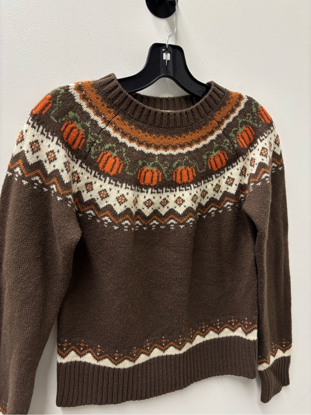 Kiel James Patrick Brown Cozy Pumpkin Crewneck Sweater - Picture 2 of 7